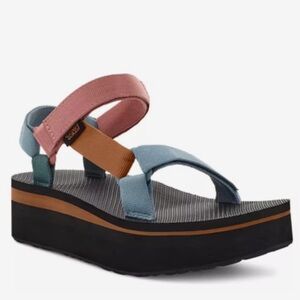Color Block Platform Sandals